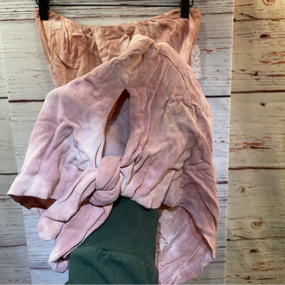 NEW Free People Just Float Tie Dye Strapless Jumpsuit in Peach - size small - Picture 5 of 11